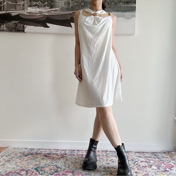 Michael Kors white cut out halter a line dress - Picture 1 of 7
